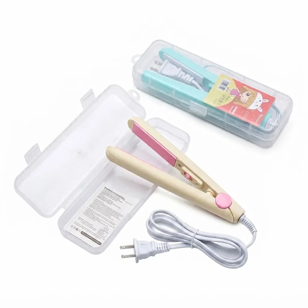 Mini Plancha de Cabello Portátil con Estuche - Ideal para Viajes
