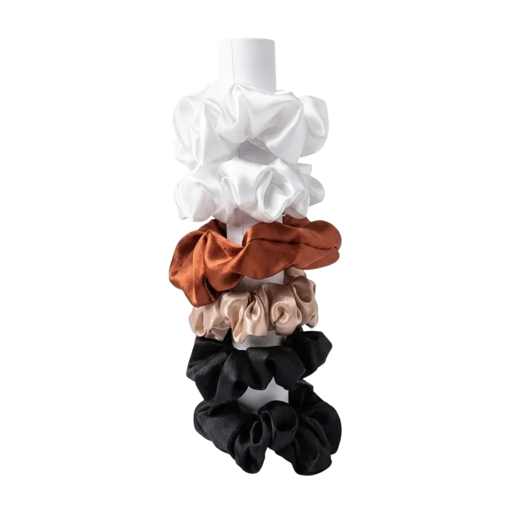 Scrunchies de Satín - Colas para Cabello Neutras