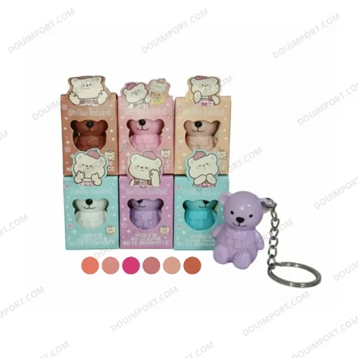 Labial Osito Llavero (Edición Cute)
