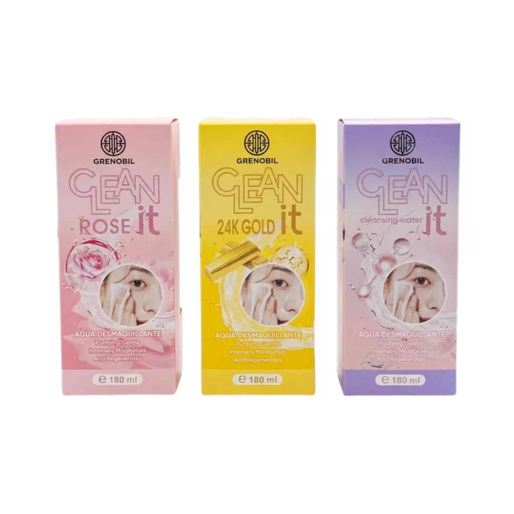 Agua Desmaquillante Clean It (Rosa, 24K Gold y Cleansing Water)